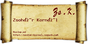 Zsohár Kornél névjegykártya